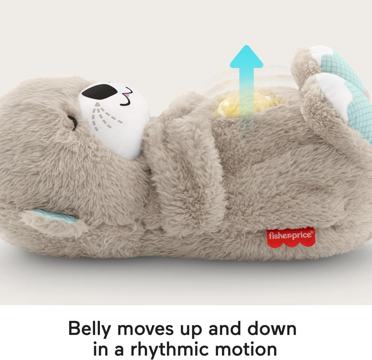 Breathing Teddy Bear Plush Sound Machine – Baby Gift with Music, Lights & Breathing Motion Infant Toys for Newborns, Soft Breathing Stitch Teddy, Soothing Portable Otter for + months (Otter-Toy)